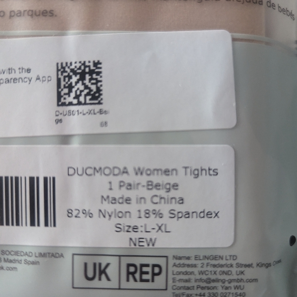 2 Pairs Of L-XL DUCMODA Tights - Picture 3 of 4